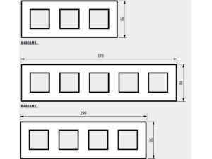 Декоративна рамка Classia 1+1+1 черен сатен